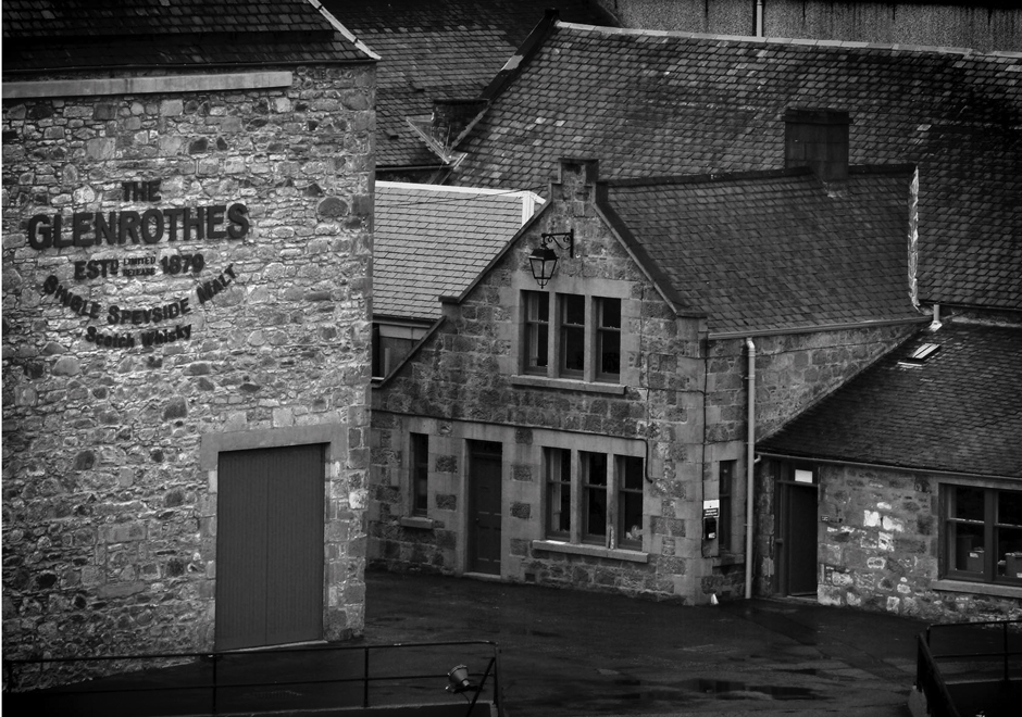 Black and White Picture of the Distillery 2 HR