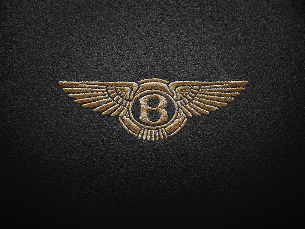 Bentley Headrest Emblem Black Sml