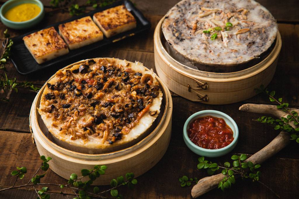 台北新板希爾頓 松露蟹肉蘿蔔糕 XO醬臘味蘿蔔糕 各約900克 單價一個為800元